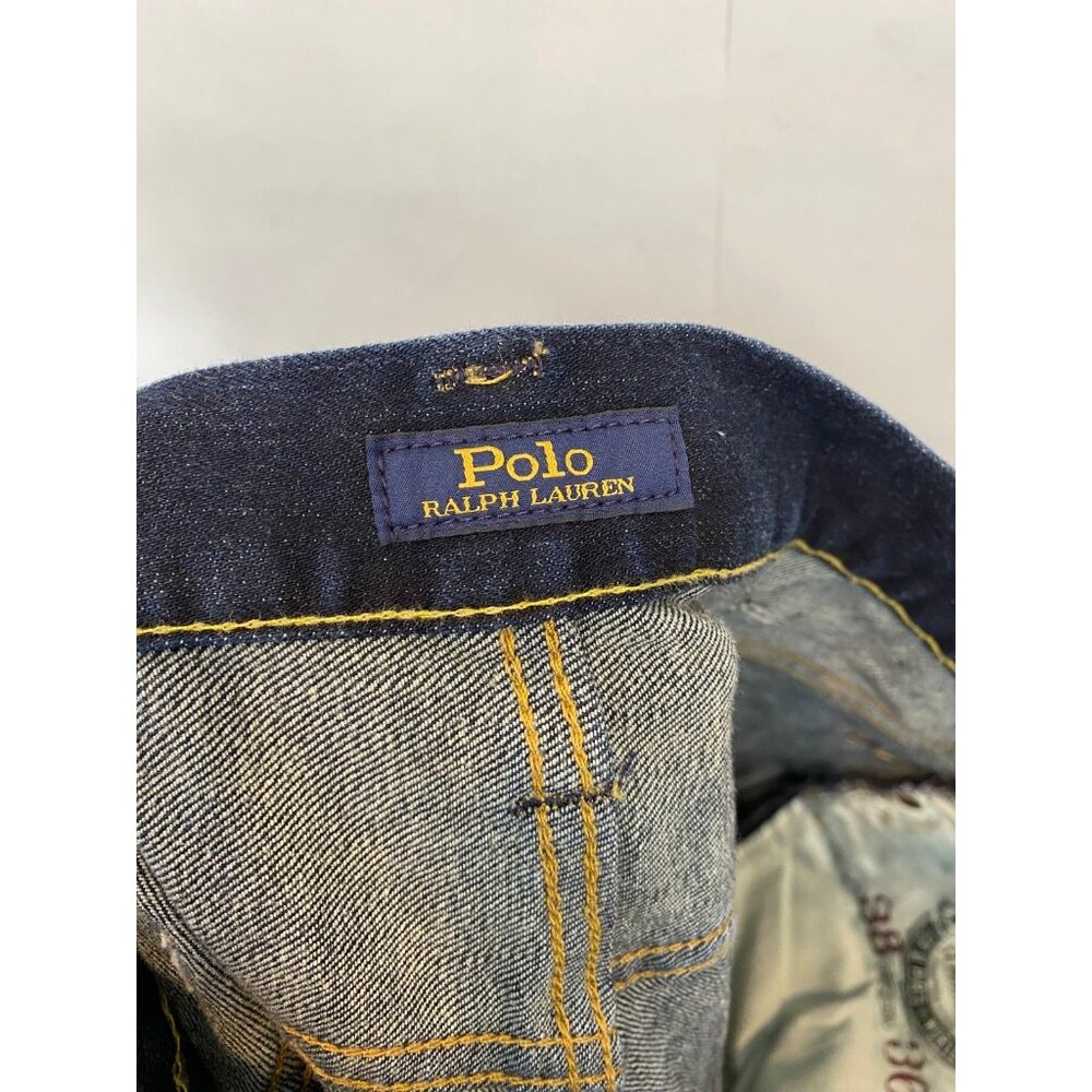 Polo Ralph Lauren Hampton Relaxed Straight Leg Jean Size Tall 38x36 Dark Wash - Picture 3 of 11